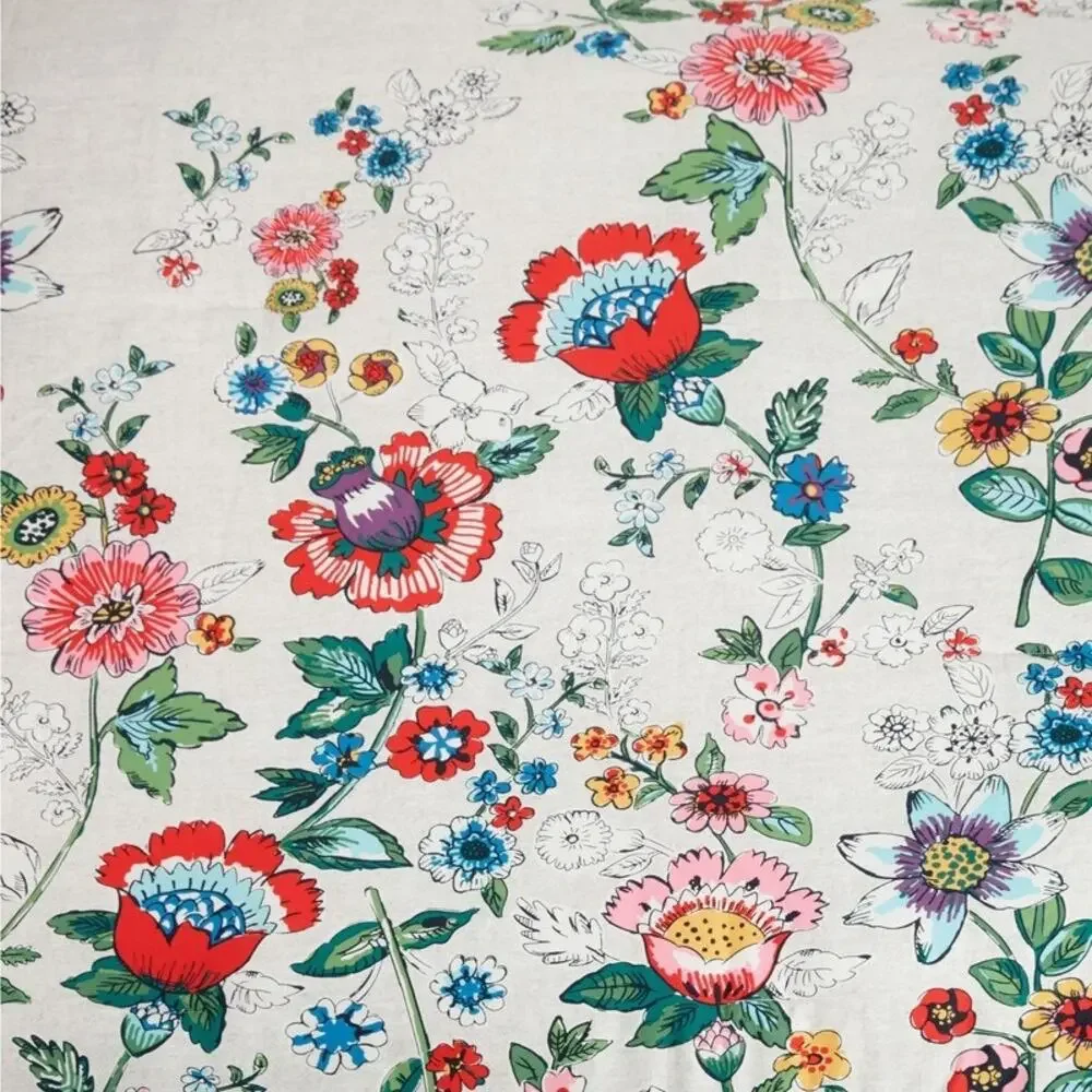 Vera Bradley KING Comforter Set Coral Floral Vibrant Reversible Preppy Stripe